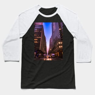 Sunset, Manhattan, NYC Baseball T-Shirt